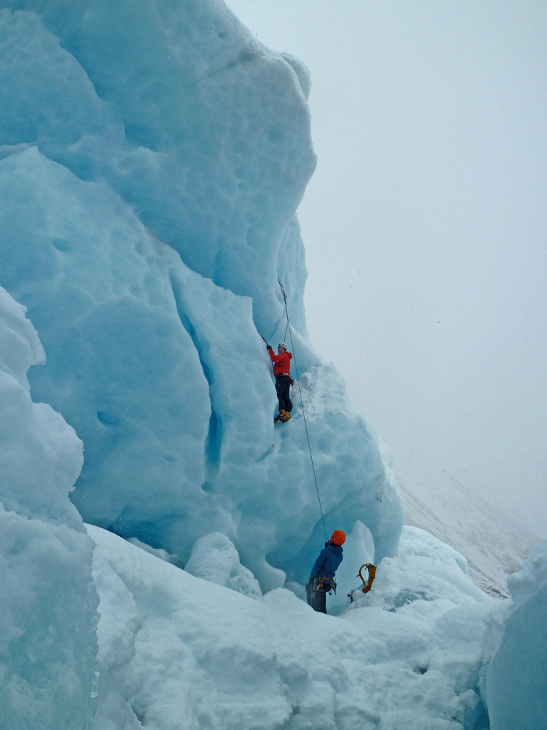 ice climbing with chillup guide